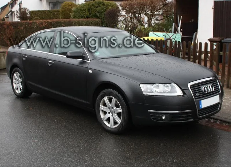 Audi A6 in Matt-Schwarz foliert